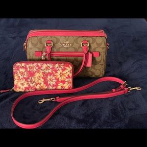 Coach Rowan Satchel & Wallet NWOT